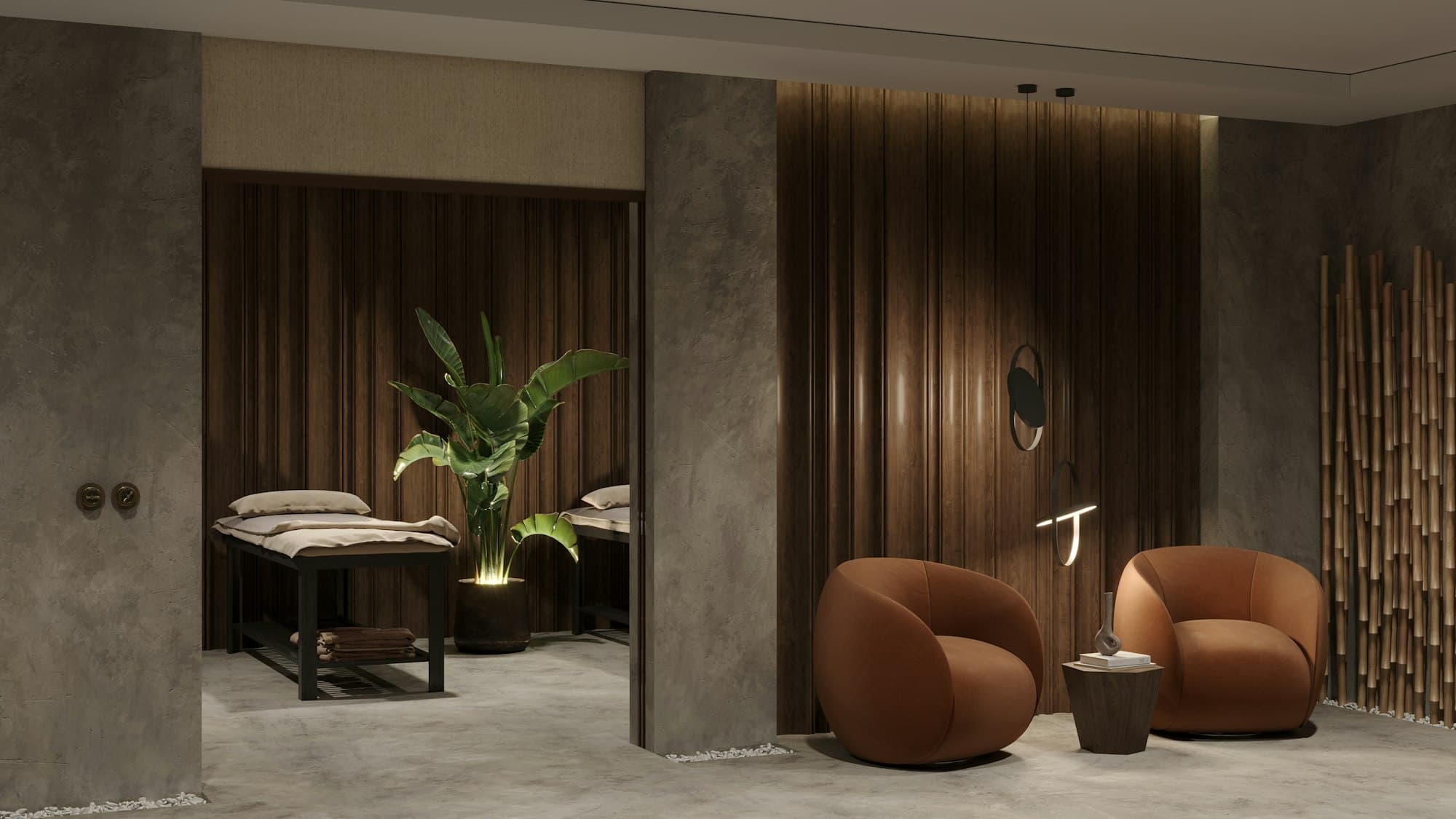The relaxation lounge at Piano Spa